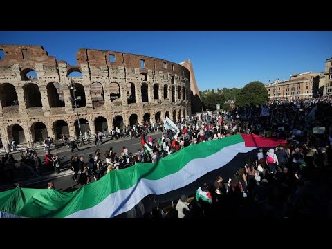 Da Roma a Barcellona: in migliaia alle manifestazioni pro-Palestina