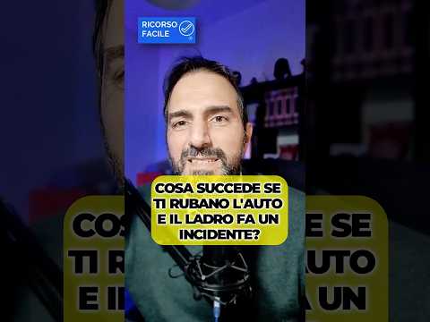 Auto rubata, incidente e tu paghi? Dipende: se hai lasciato chiavi o auto aperta, rischi rivalsa.