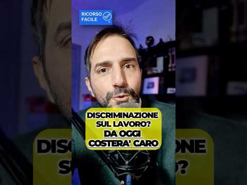 Discriminato al lavoro? Non è “scelta aziendale”: è illecito. Fai valere i tuoi diritti. E si paga!!