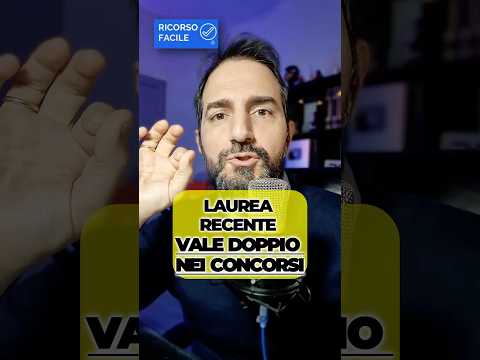 Neolaureato? In certi concorsi il tuo titolo vale di più: non è un regalo, è equilibrio di chance.