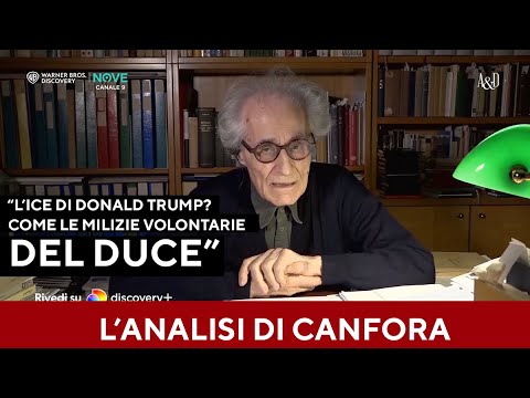 Canfora sul Nove: “Trump parla come Hitler e la sua Ice ricorda la milizia volontaria del Duce”
