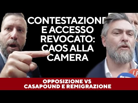 Contestazione e ingresso vietato a Casapound e Remigrazione: caos alla Camera