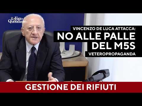 De Luca non si trattiene: “Politica ambientale? Si fa così, con con la veteropropaganda 5 stelle”