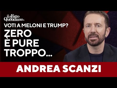 I voti di Scanzi a Meloni e Trump: “Zero è pure troppo”. Ecco cosa ha detto