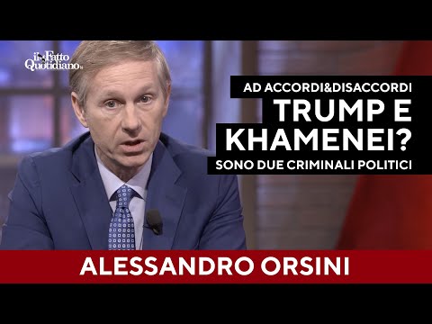 Orsini: “Trump e Khamenei? Da un punto di vista etico e morale sono sullo stesso piano”