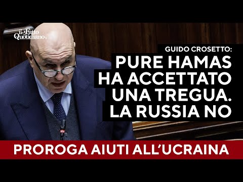 Proroga degli aiuti all’Ucraina, Crosetto: “Pure Hamas ha accettato una tregua, la Russia no”