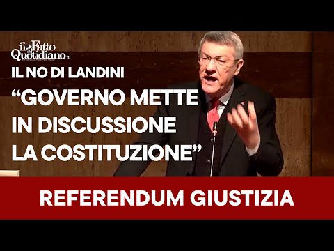 Referendum giustizia, il no di Landini: “Governo vuole mettere in discussione la costituzione”