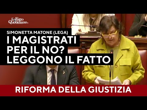 Referendum, Matone (Lega) attacca: “I magistrati per il no? Non leggono Montesquieu ma il Fatto”
