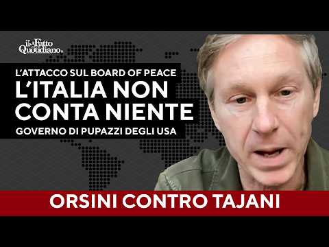 “Governo di pupazzi della Casa Bianca”: Orsini senza filtri su Gaza