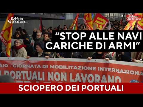 Lo sciopero internazionale dei porti contro la guerra: “Stop alle navi cariche di armi”