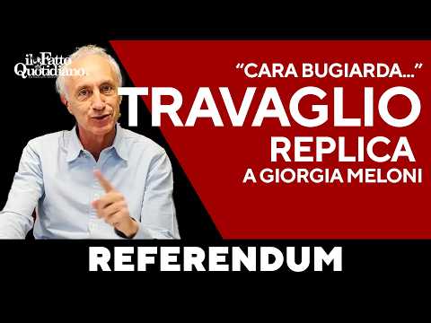 “Cara bugiarda…”, la risposta di Marco Travaglio all’intervista di Giorgia Meloni da Mentana