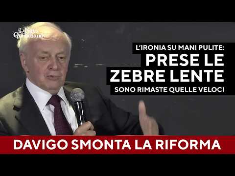 L’ironia di Davigo: “Mani pulite? Abbiamo preso le zebre lente, sono rimaste quelle veloci”