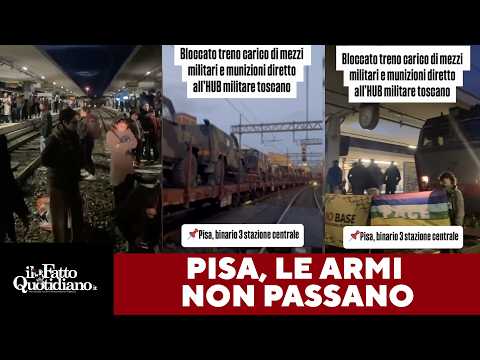 Manifestanti bloccano mezzi militari a Pisa. Treno costretto a tornare a Livorno