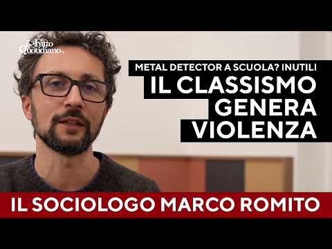“Metal detector a scuola? Inutili. Classismo e disuguaglianze generano violenza”