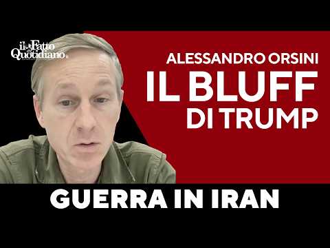 “Trump è un disperato”: Orsini distrugge la strategia USA in Medio Oriente