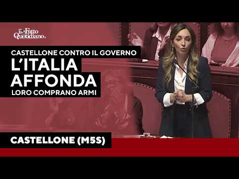 Castellone (M5S) contro il governo: “Sudditi di Trump, Italia in macerie mentre voi comprate armi”