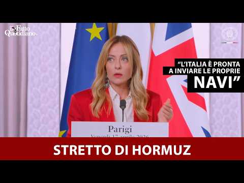 Meloni: “Stretto di Hormuz? Italia pronta a fornire le proprie navi”