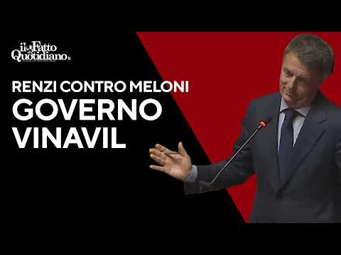 Renzi asfalta Meloni: “Il suo è un ‘Governo Vinavil’, restate uniti solo per le poltrone”