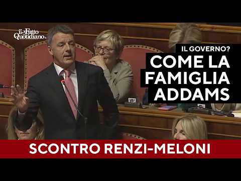 Scontro Renzi-Meloni: “Governo come la famiglia Addams”. La premier: “Da opposizioni solo insulti”