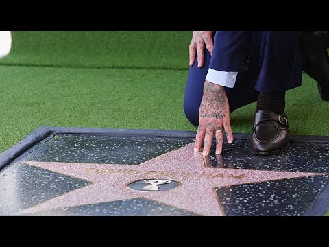 David Beckham riceve una stella sulla Walk of Fame di Hollywood