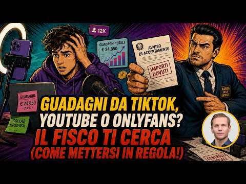 GUADAGNI DA TIKTOK, YOUTUBE O ONLYFANS? IL FISCO TI CERCA | Avv. Angelo Greco