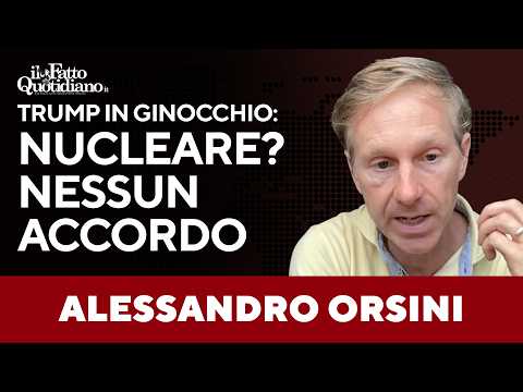 Orsini: “Trump è in ginocchio davanti all’Iran. Vuole solo una dichiarazione da vendere sui social”