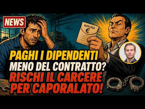 PAGHI I DIPENDENTI MENO DEL CONTRATTO? RISCHI IL CARCERE PER CAPORALATO! | Avv. Angelo Greco