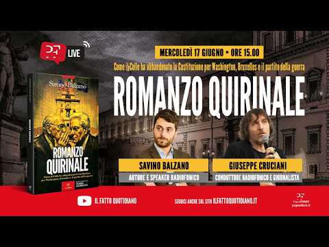 “Romanzo Quirinale”: Balzano con Dragoni e Cruciani sul Colle che non si può criticare