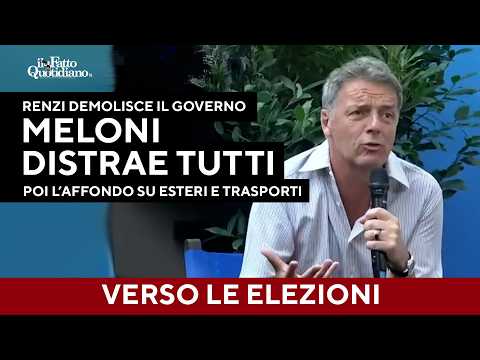 Renzi a valanga sul governo: “Tajani un disastro, Meloni usa armi di distrazione di massa”