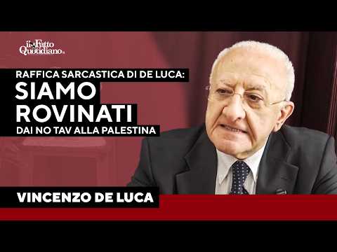 “Siamo rovinati”: De Luca travolge Meloni e Tajani tra No Tav, Palestina e riarmo